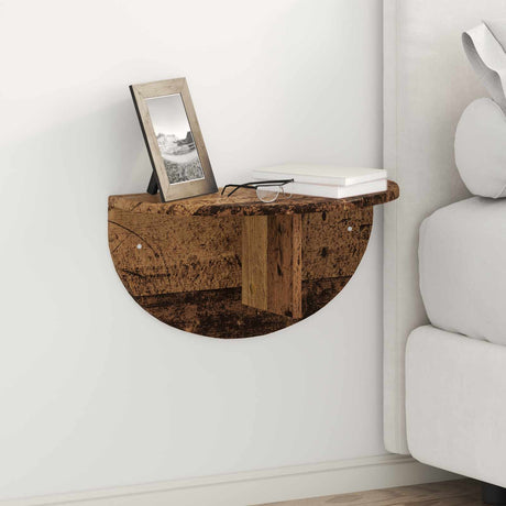 Vidaxl wandplank muurmontage oudhout 48 x 24 x 24 cm bewerkt hout