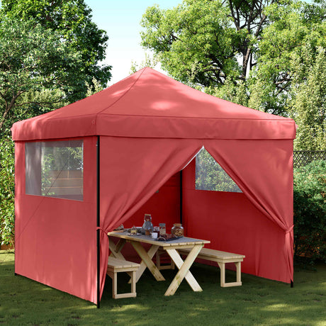 Vidaxl partytent 292 x 292 x 315 cm bordeauxrood oxford stof