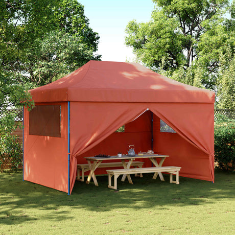 Vidaxl partytent 279 x 410 x 315 cm terracotta oxford stof