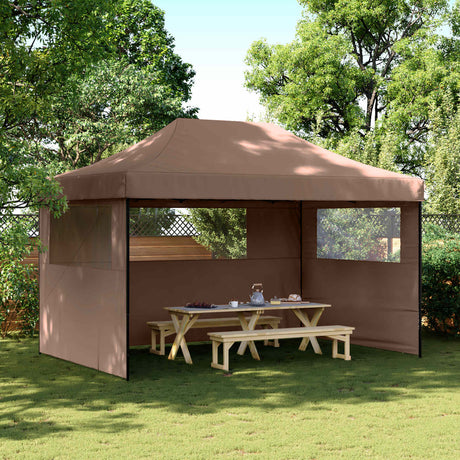 Vidaxl partytent 292 x 440 x 315 cm bruin oxford stof