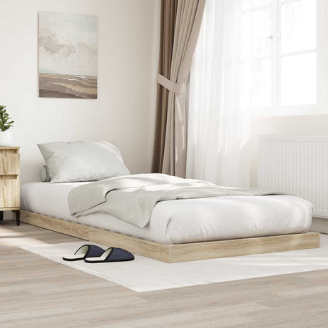 Vidaxl vloer bedframe sonoma 80 x 200 cm bewerkt hout