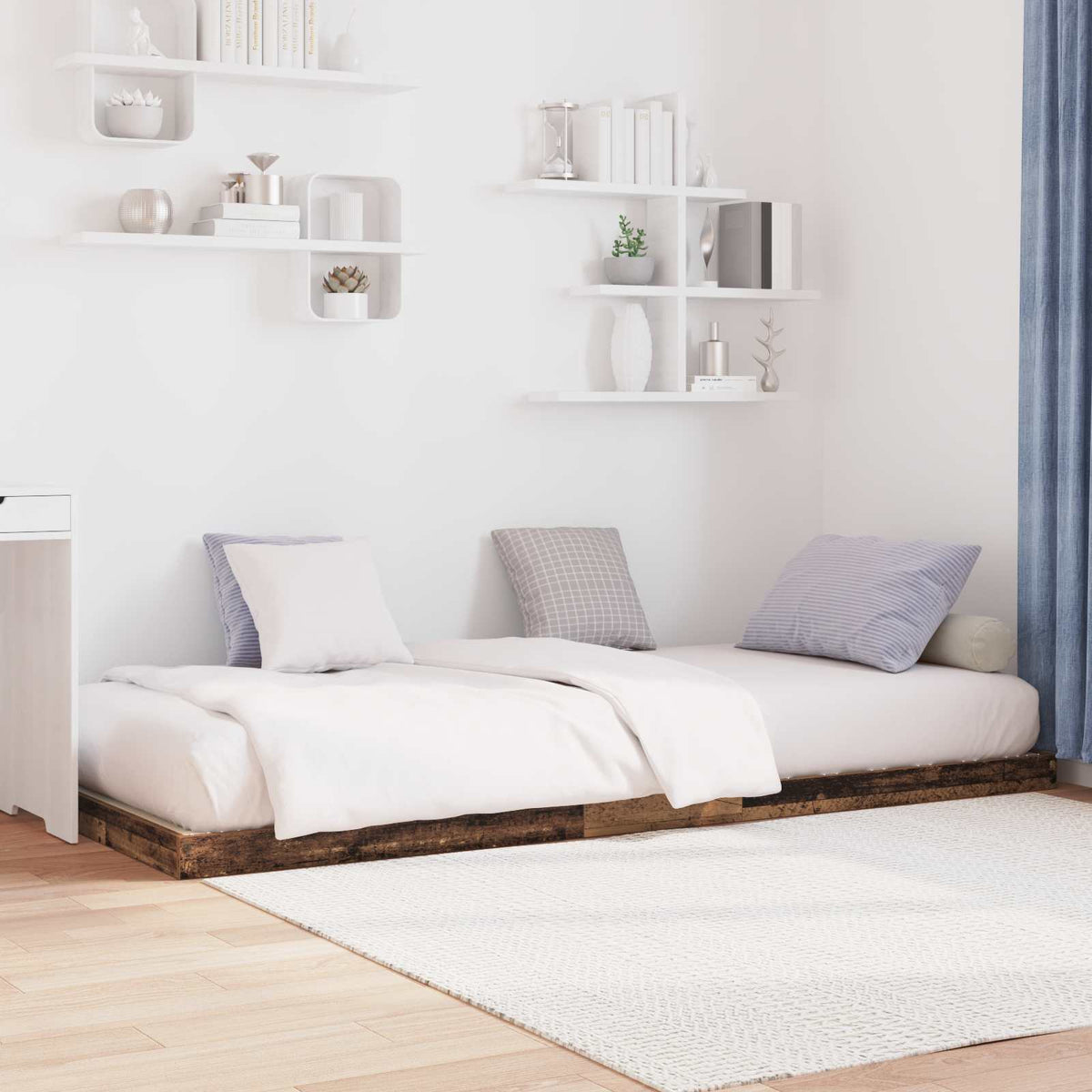 Vidaxl vloer bedframe oudhout 80 x 200 cm bewerkt hout