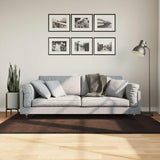Vidaxl vloerkleed huarte bruin 120 x 170 cm 100% polyester plat