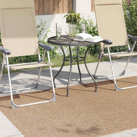 Vidaxl binnen- en buitentapijt agira naturel 200 x 140 cm polyester
