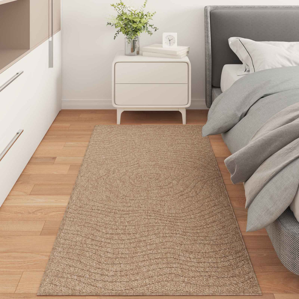 Vidaxl binnen- en buitentapijt agira naturel 200 x 80 cm polyester