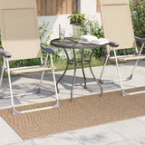Vidaxl binnen- en buitentapijt agira naturel 200 x 80 cm polyester