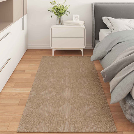 Vidaxl binnen- en buitentapijt agira naturel 200 x 80 cm polyester