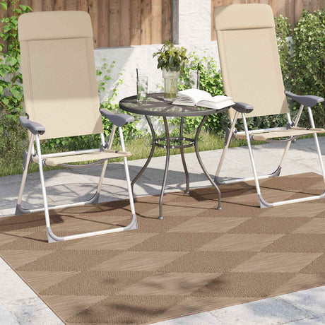 Vidaxl binnen- en buitentapijt agira naturel 200 x 140 cm polyester