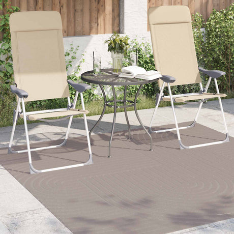 Vidaxl binnen- en buitentapijt palmeras beige 120 x 120 cm polyester