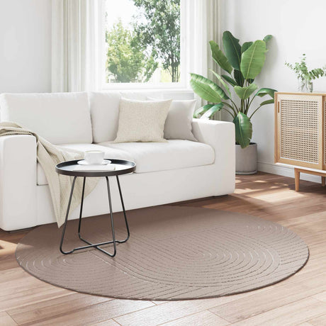 Vidaxl binnen- en buitentapijt palmeras beige ø 160 cm polyester