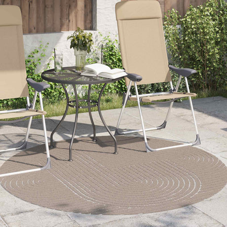 Vidaxl binnen- en buitentapijt palmeras beige ø 160 cm polyester