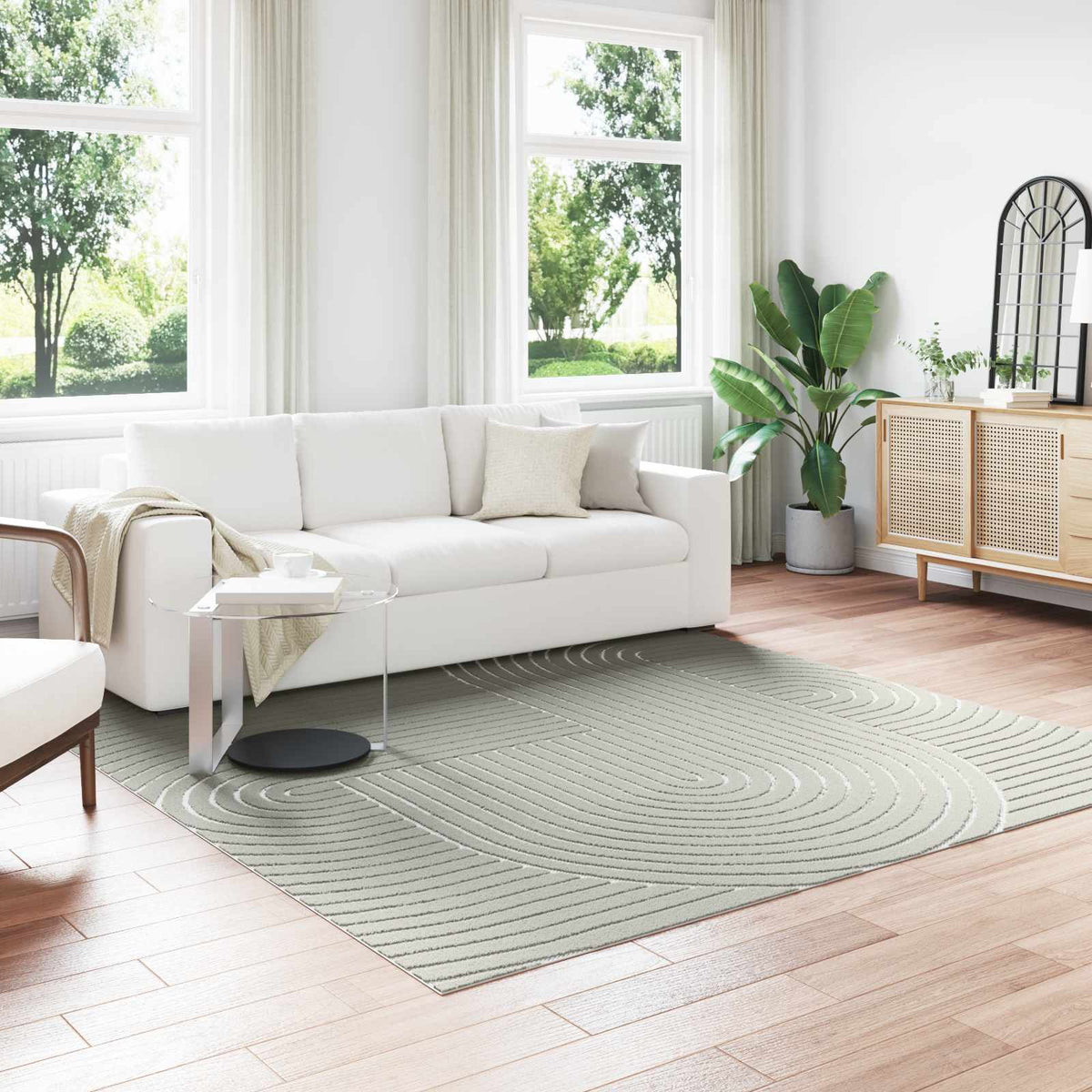 Vidaxl binnen- en buitentapijt palmeras groen 240 x 240 cm polyester