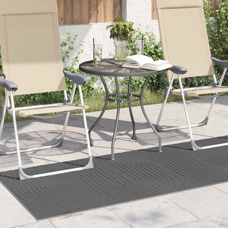 Vidaxl binnen- en buitentapijt palmeras antraciet 80 x 150 cm