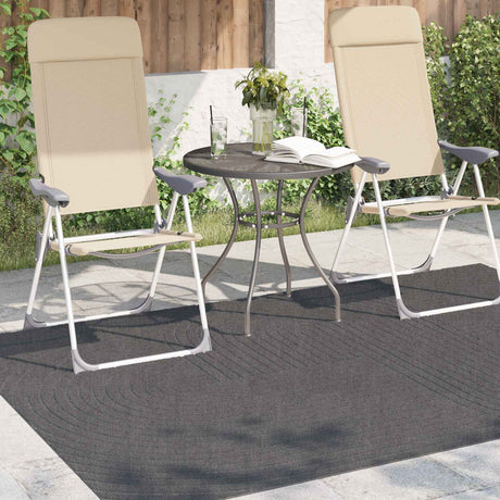 Vidaxl binnen- en buitentapijt palmeras antraciet 170 x 120 cm