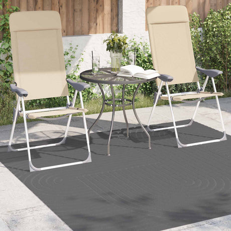 Vidaxl binnen- en buitentapijt palmeras antraciet 120 x 120 cm