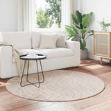 Vidaxl binnen- en buitentapijt palmeras beige ø 160 cm polyester