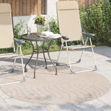 Vidaxl binnen- en buitentapijt palmeras beige ø 160 cm polyester