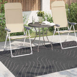 Vidaxl binnen- en buitentapijt palmeras antraciet 140 x 200 cm