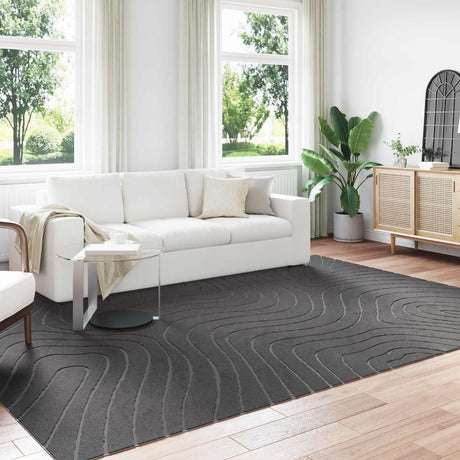 Vidaxl binnen- en buitentapijt palmeras antraciet 240 x 340 cm