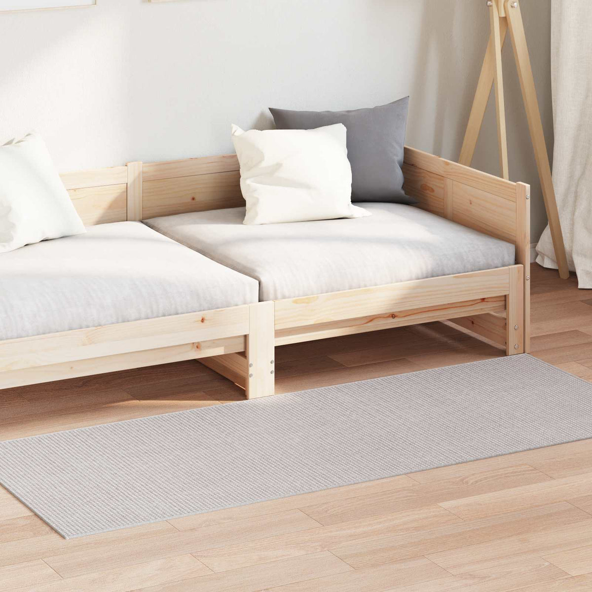 Vidaxl binnen kleed lugo crèmekleurig 150 x 80 cm polyester