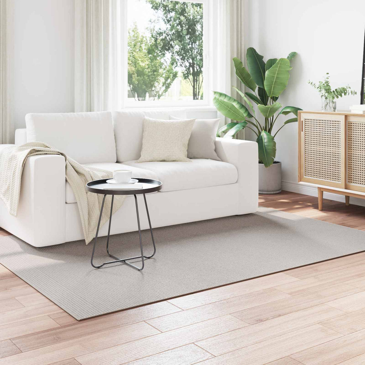 Vidaxl binnen kleed lugo crèmekleurig 170 x 120 cm polyester