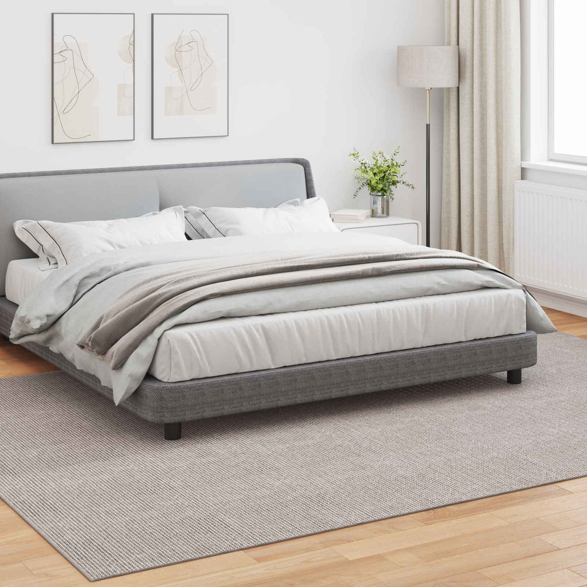 Vidaxl binnen kleed lugo crème en taupe 200 x 280 cm polyester