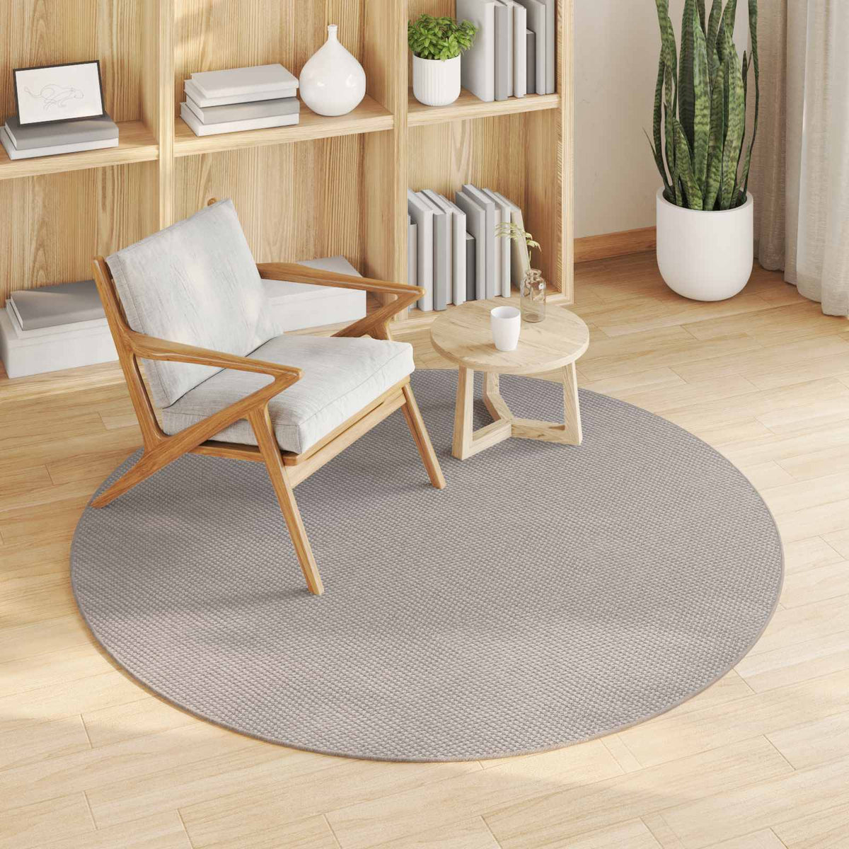 Vidaxl binnen kleed lugo crème en taupe ø 160 cm polyester