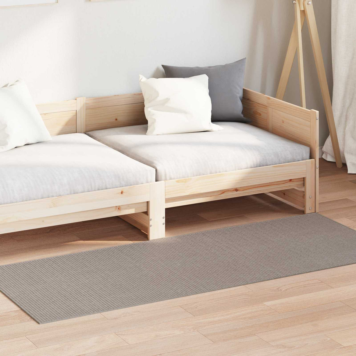 Vidaxl binnen kleed lugo taupe 80 x 150 cm polyester