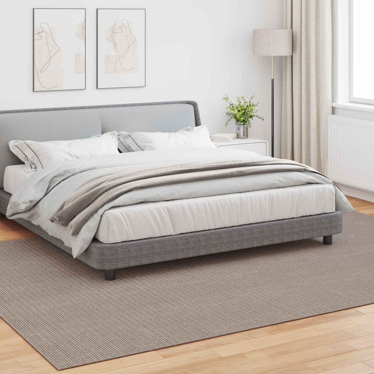 Vidaxl binnen kleed lugo taupe 240 x 340 cm polyester