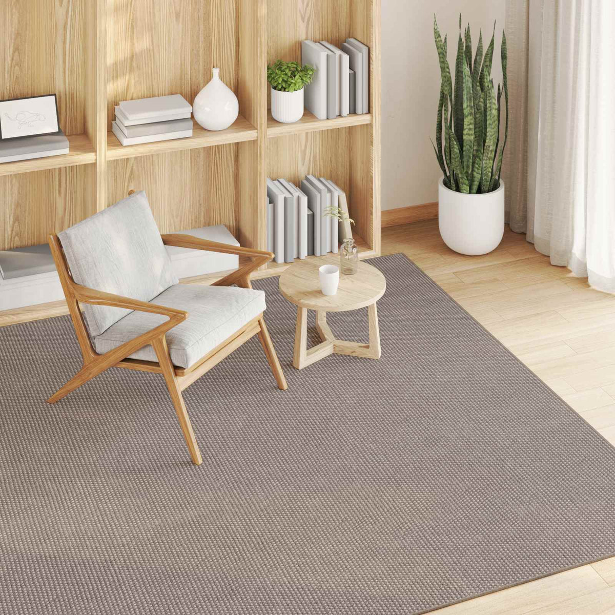 Vidaxl binnen kleed lugo taupe 200 x 200 cm polyester