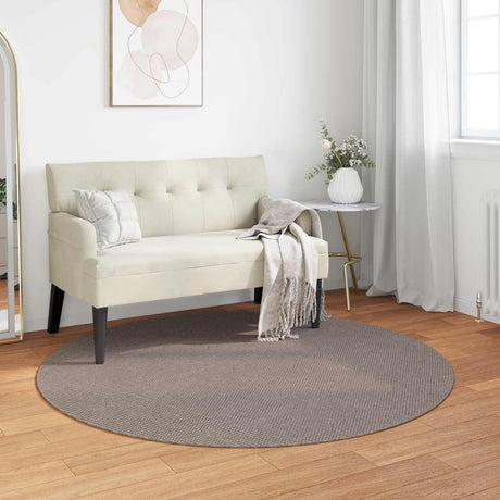 Vidaxl binnen kleed lugo crème en taupe ø 160 cm polyester