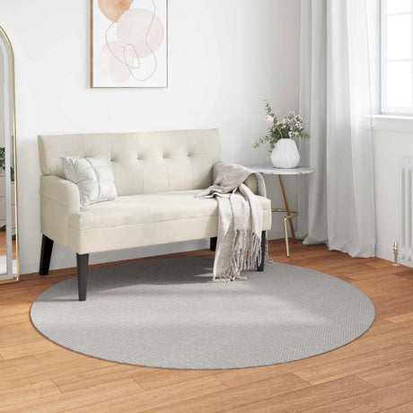 Vidaxl binnen kleed lugo crème en grijs ø 120 cm polyester