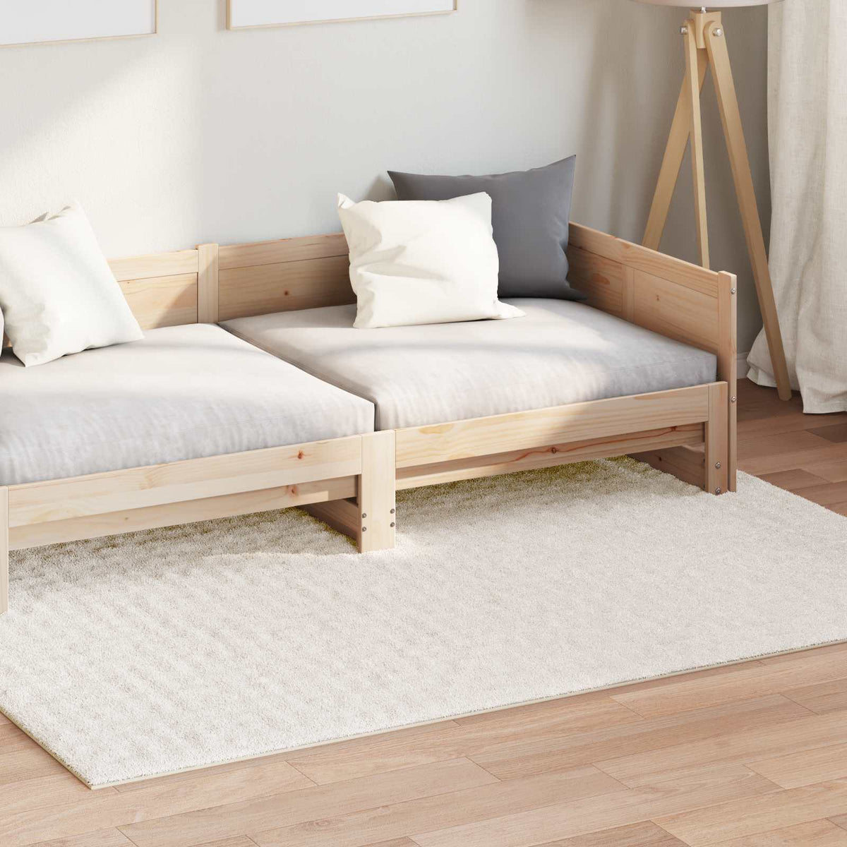 Vidaxl vloerkleden sirolo crèmekleurig 200 x 140 cm polyester
