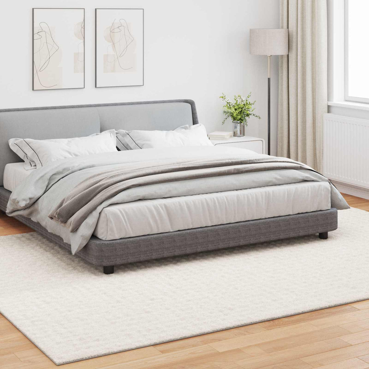Vidaxl vloerkleden sirolo crèmekleurig 340 x 240 cm polyester