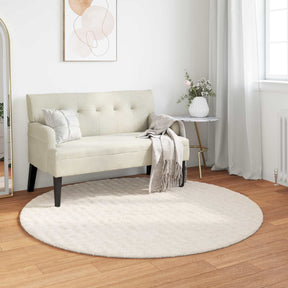 Vidaxl vloerkleden rond sirolo crèmekleurig ø 160 cm polyester