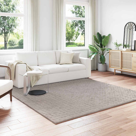 Vidaxl vloerkleden vierkant sirolo zand 240 x 240 cm polyester