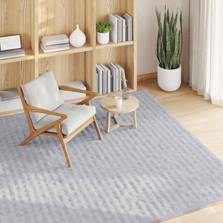Vidaxl vloerkleden vierkant sirolo grijs 200 x 200 cm polyester