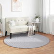 Vidaxl vloerkleden rond sirolo grijs ø 120 cm polyester