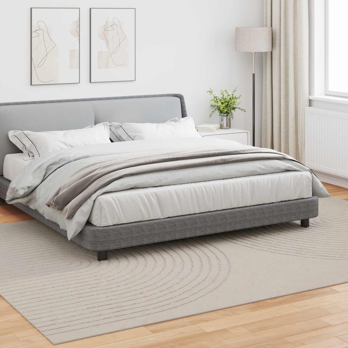 Vidaxl binnen kleed galati crèmekleurig 340 x 240 cm polyester