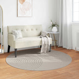 Vidaxl binnen kleed galati crèmekleurig ø 160 cm polyester