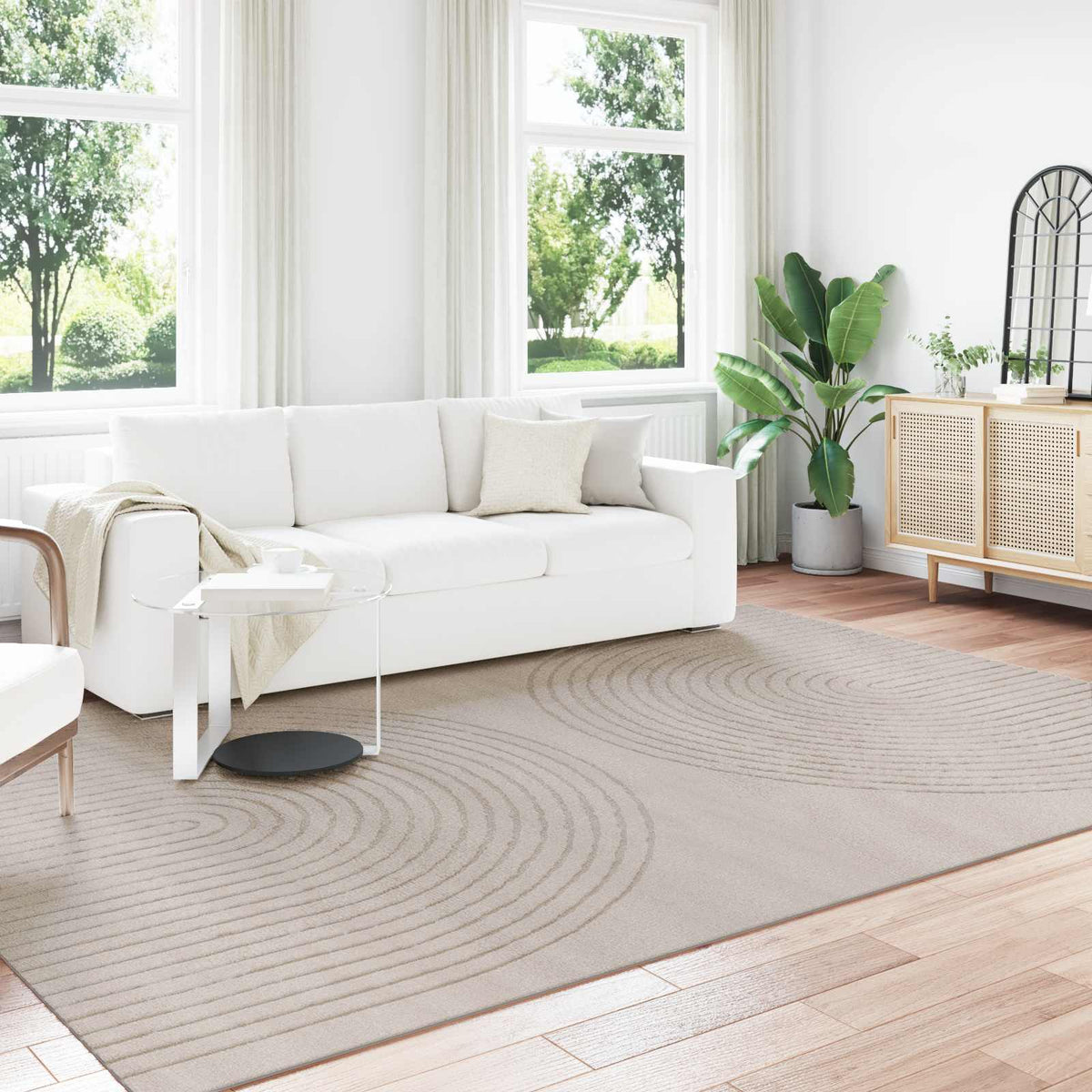 Vidaxl binnen kleed galati beige 280 x 200 cm polyester