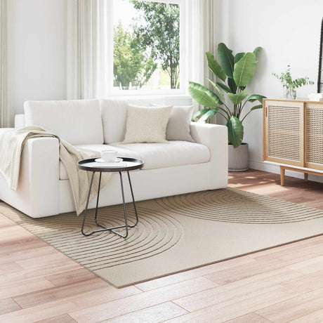 Vidaxl binnen kleed galati beige 120 x 120 cm polyester