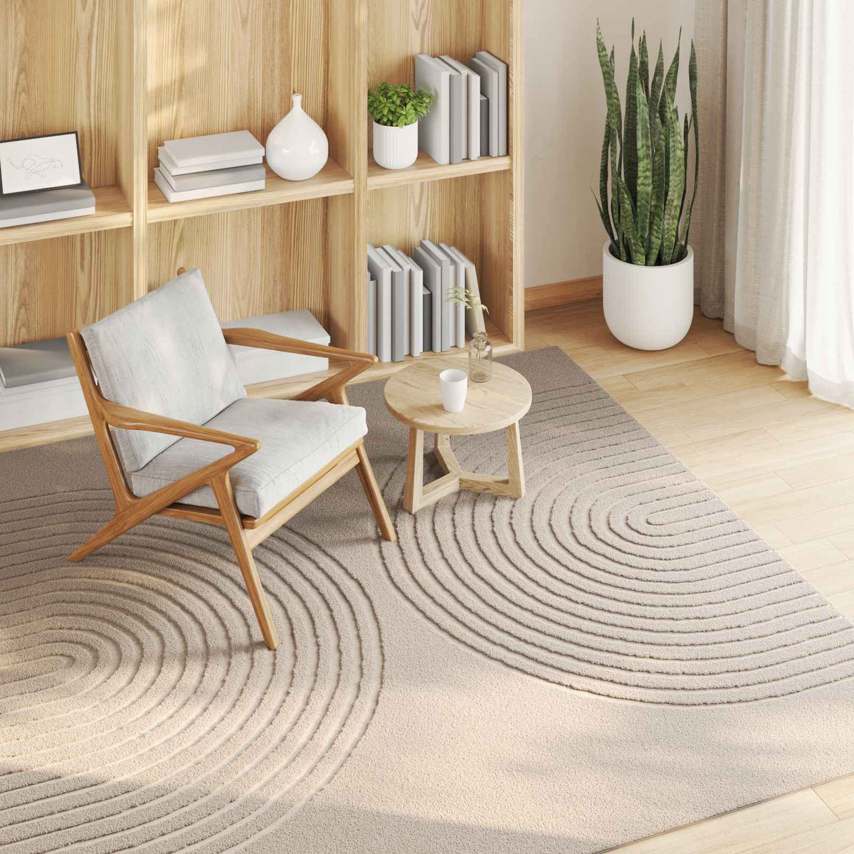 Vidaxl binnen kleed galati beige 200 x 200 cm polyester