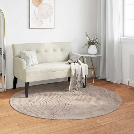 Vidaxl binnen kleed galati beige ø 160 cm polyester