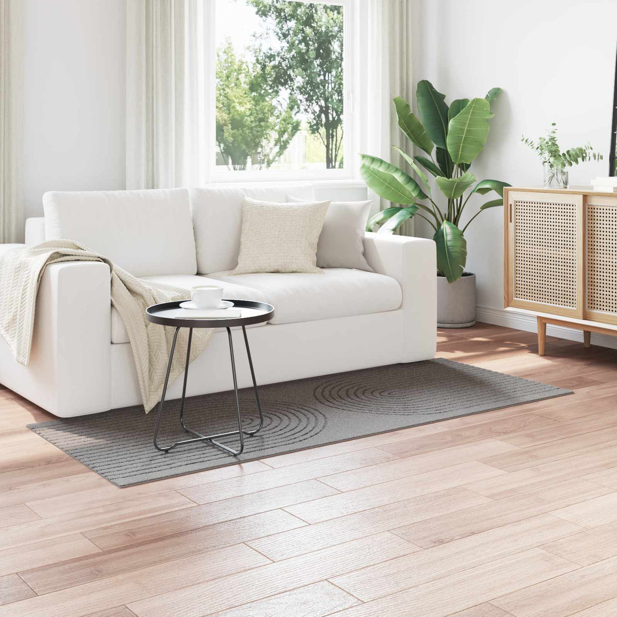 Vidaxl binnen kleed galati grijs 200 x 80 cm polyester