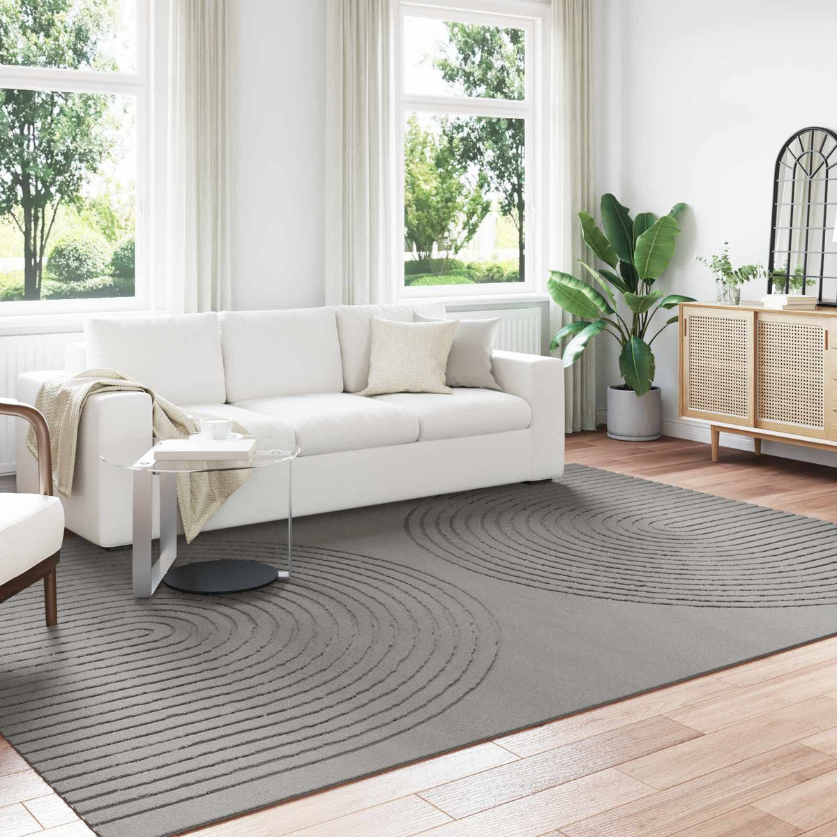Vidaxl binnen kleed galati grijs 280 x 200 cm polyester