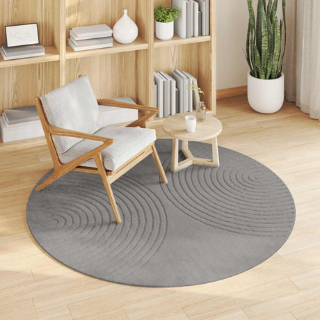 Vidaxl binnen kleed galati grijs ø 120 cm polyester