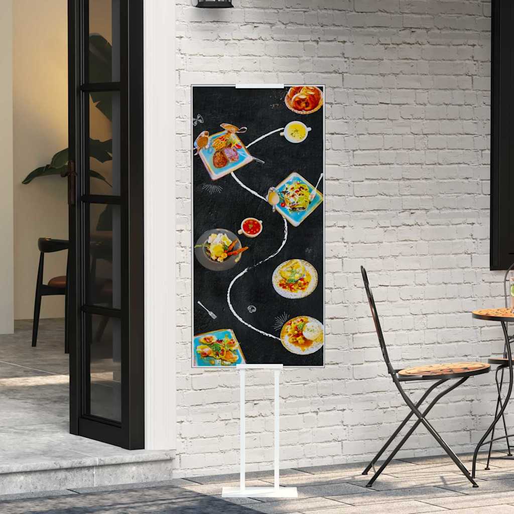 Vidaxl beurs displays 2 st wit 30 x 23,5 x 210 cm staal