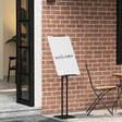 Vidaxl beurs displays 2 st zwart 26,5 x 26,5 x 150 cm staal