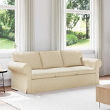 Vidaxl bank crème 215 x 82 x 80 cm stof